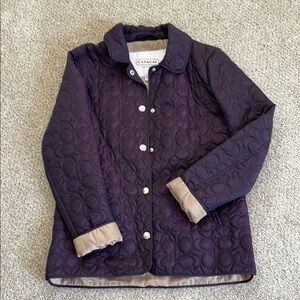 Coach Purple Quilted Jacket